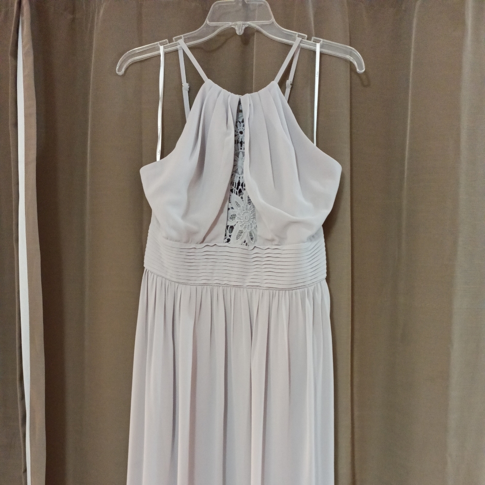 Lulu's Cherish The Night Grey Lace Maxi Dress XL - Picture 3 of 8